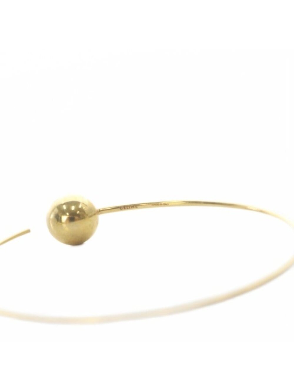 Celine Phoebe Philo Era Hoop Earrings for Both Ears Gold - Picture 4 of 6